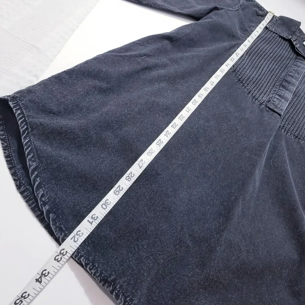 One Teaspoon Stand By Black Chambray Pintuck Shirt Dress - Picture 8 of 14